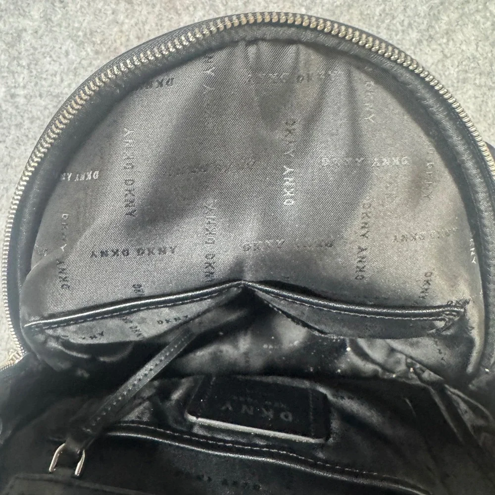 DKNY Mini Backpack Black Nylon Graffiti Print Streetwear Urban Logo Bag